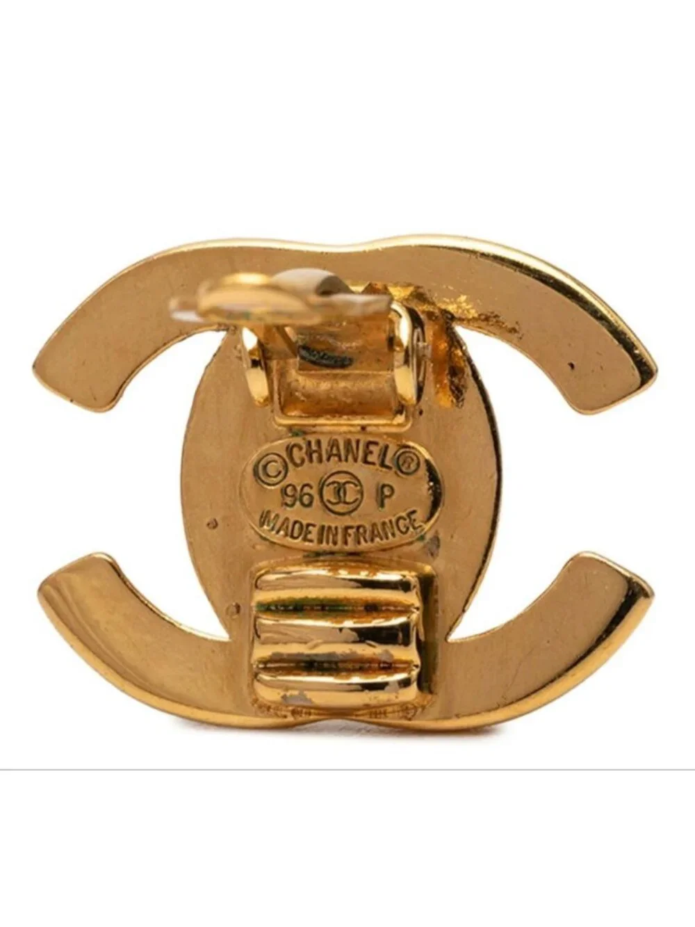 Chanel CC Logo Vintage Earrings
